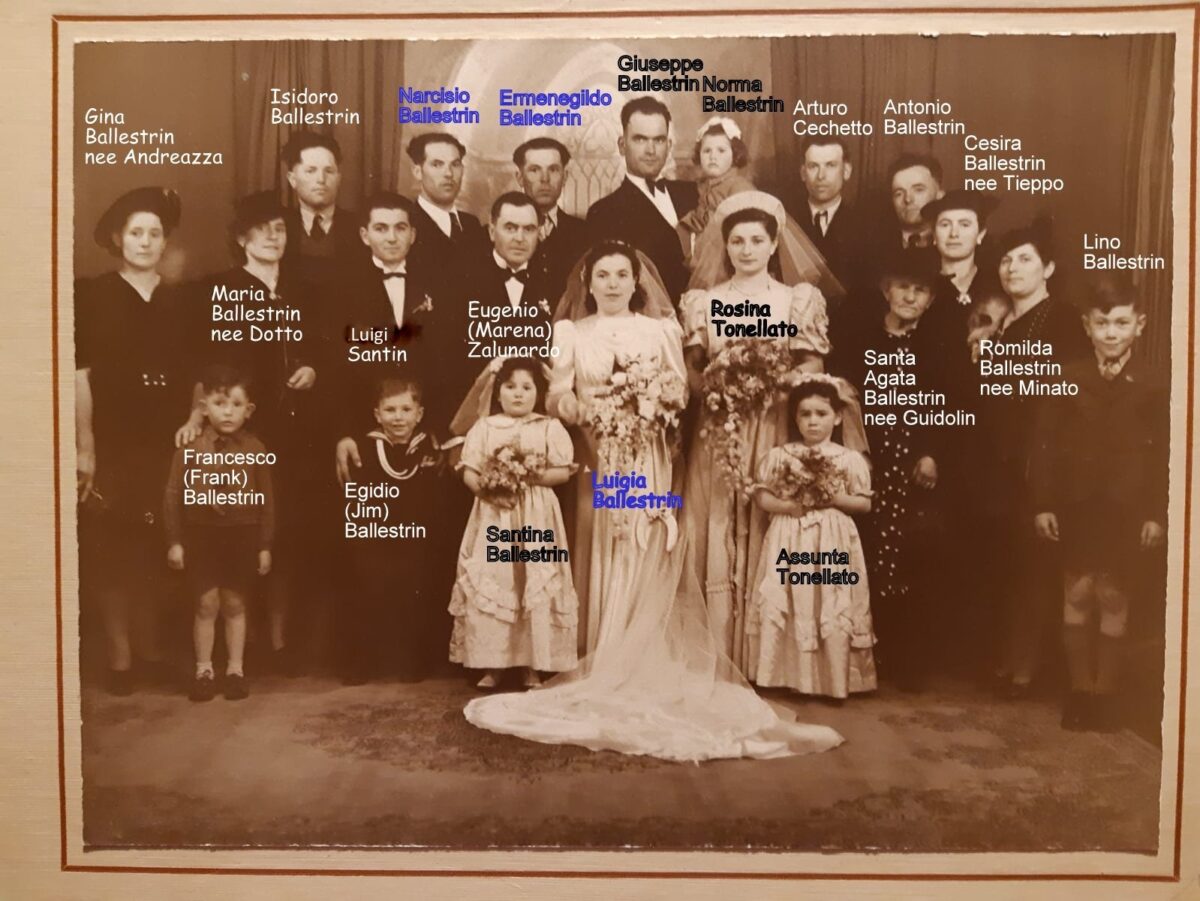 Narciso Ballestrin and Maria Dotto family
